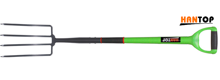 Item No.12904 Steel fork with LONG steel tube pvc coated+TPR grip