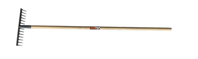 Item No.74349 14T Rake with long wooden handle